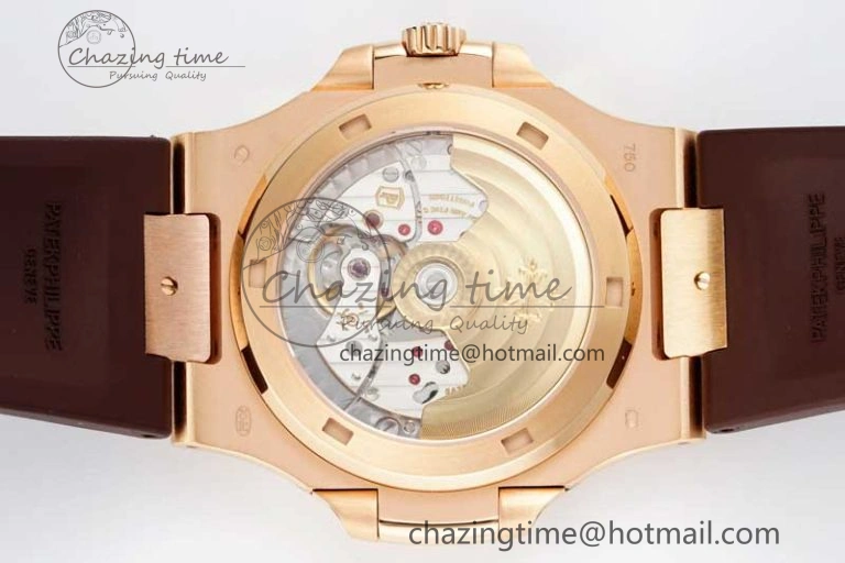 Nautilus 5711 1R PPF 1:1 Best Edition Brown Textured Dial on Brown Rubber Strap 324CS V5