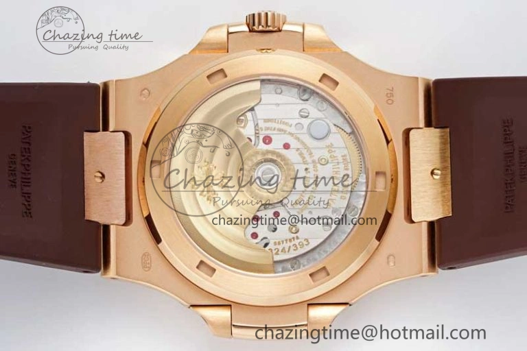 Nautilus 5711 1R PPF 1:1 Best Edition Brown Textured Dial on Brown Rubber Strap 324CS V5