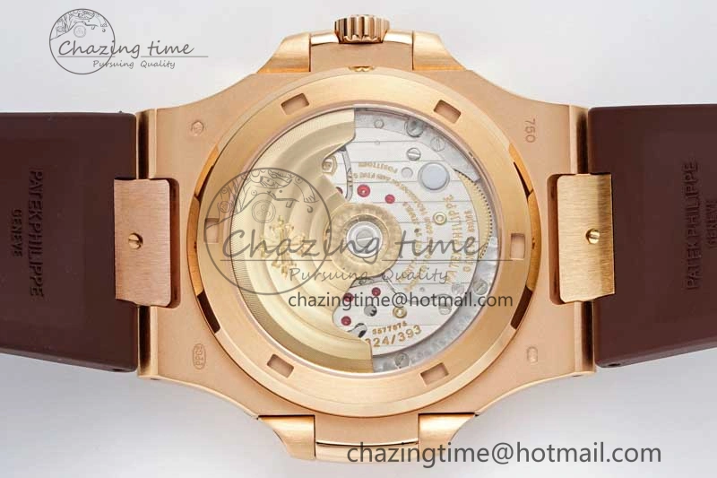 Nautilus 5711 1R PPF 1:1 Best Edition Brown Textured Dial on Brown Rubber Strap 324CS V5