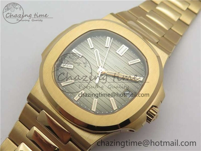 Nautilus 5711 1R PPF 1:1 Best Edition Brown Textured Dial on RG Bracelet 324CS (Free box)