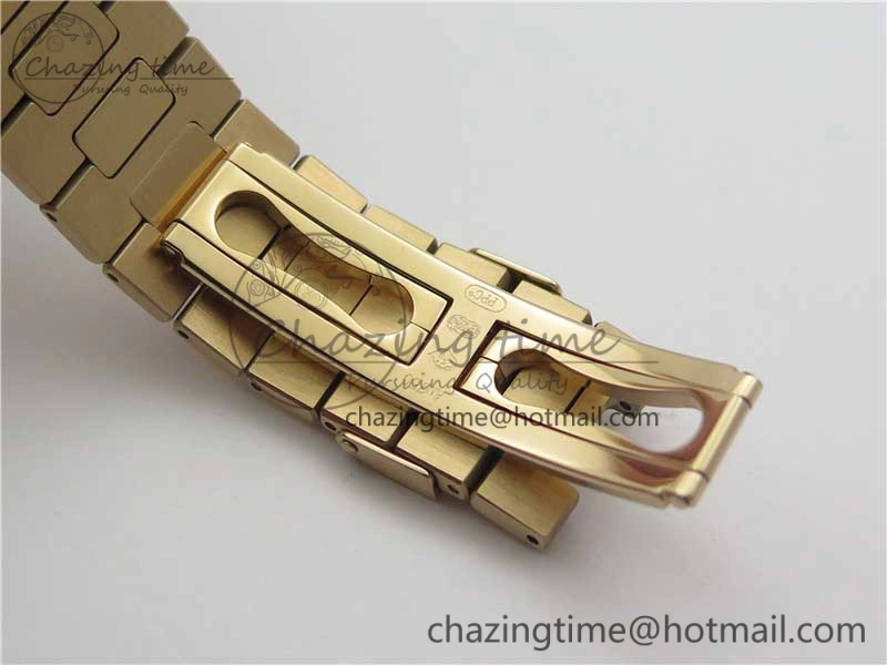 Nautilus 5711 1R PPF 1:1 Best Edition Brown Textured Dial on RG Bracelet 324CS (Free box)