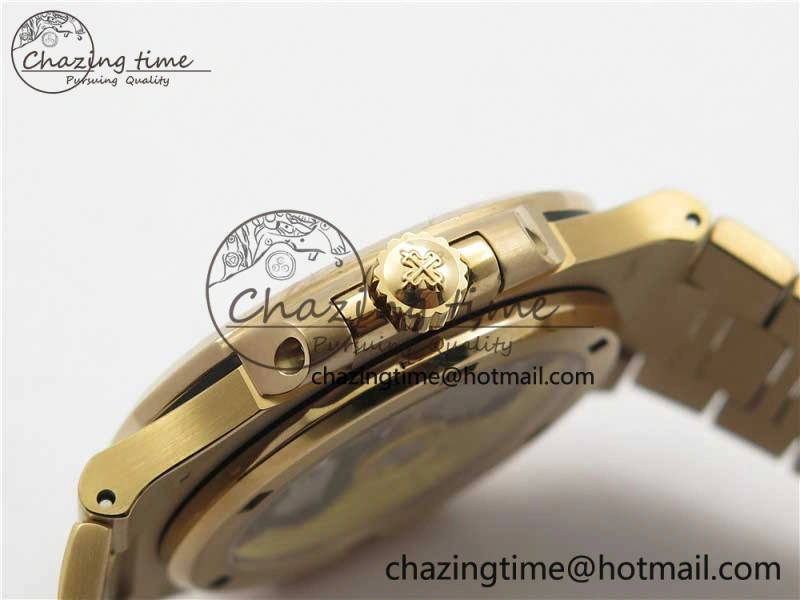 Nautilus 5711 1R PPF 1:1 Best Edition Gray Dial Diamonds Bezel on RG Bracelet 324CS (Free box) V4