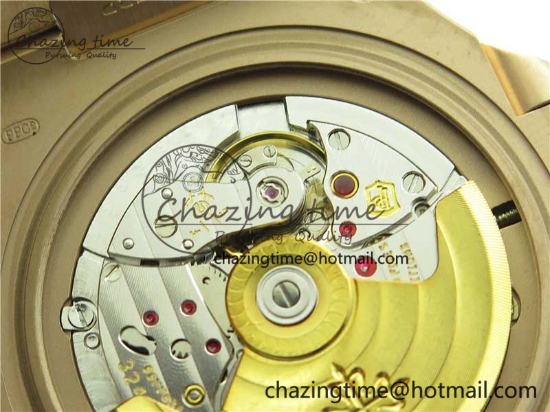 Nautilus 5711 1R PPF 1:1 Best Edition Gray Dial Diamonds Bezel on RG Bracelet 324CS (Free box) V4