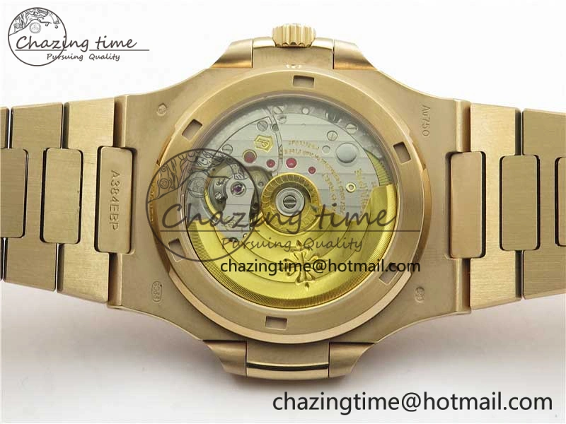 Nautilus 5711 1R PPF 1:1 Best Edition White Dial Diamonds Bezel on RG Bracelet 324CS (Free box) V4