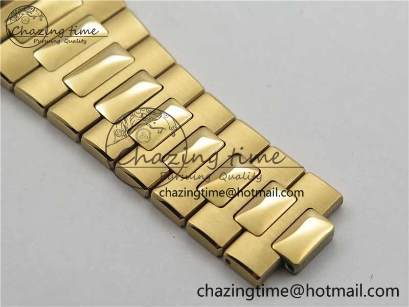 Nautilus 5711 1R PPF 1:1 Best Edition White Dial Diamonds Bezel on RG Bracelet 324CS (Free box) V4