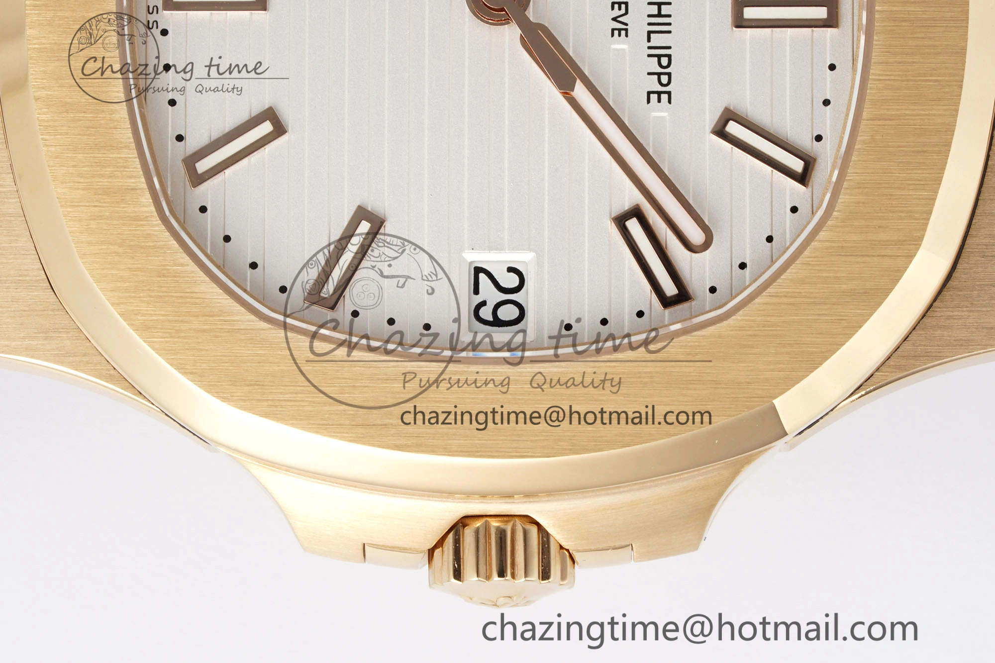 Nautilus 5711 1R PPF 1:1 Best Edition White Textured Dial on Brown Rubber Strap 324CS V5