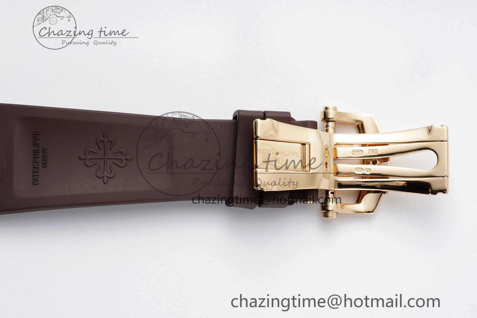 Nautilus 5711 1R PPF 1:1 Best Edition White Textured Dial on Brown Rubber Strap 324CS V5