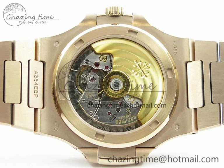 Nautilus 5711 1R PPF 1:1 Best Edition White Textured Dial on RG Bracelet 324CS (Free box)