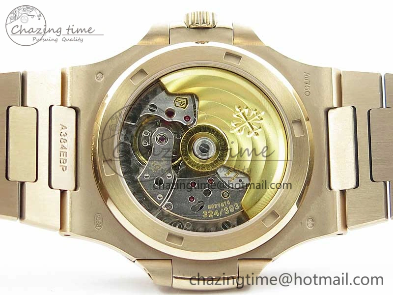 Nautilus 5711 1R PPF 1:1 Best Edition White Textured Dial on RG Bracelet 324CS (Free box)