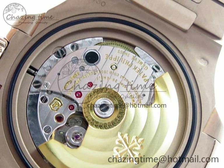 Nautilus 5711 1R PPF 1:1 Best Edition White Textured Dial on RG Bracelet 324CS (Free box)