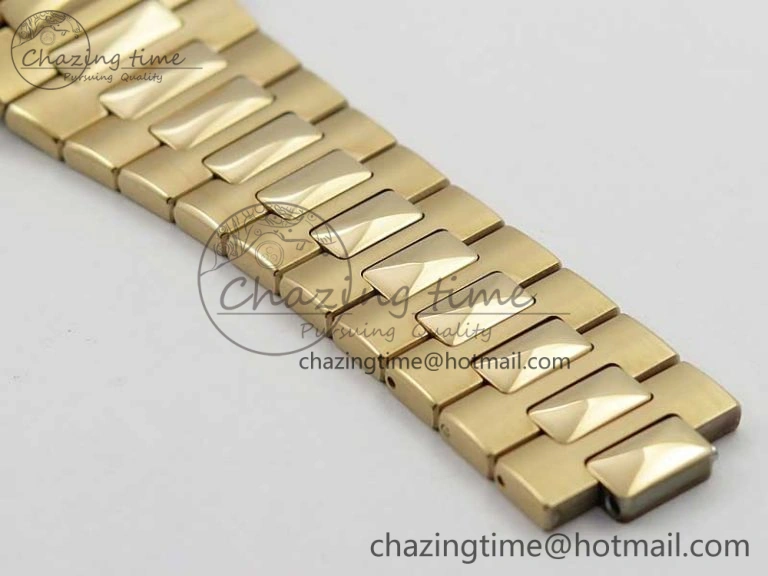 Nautilus 5711 1R PPF 1:1 Best Edition White Textured Dial on RG Bracelet 324CS (Free box)