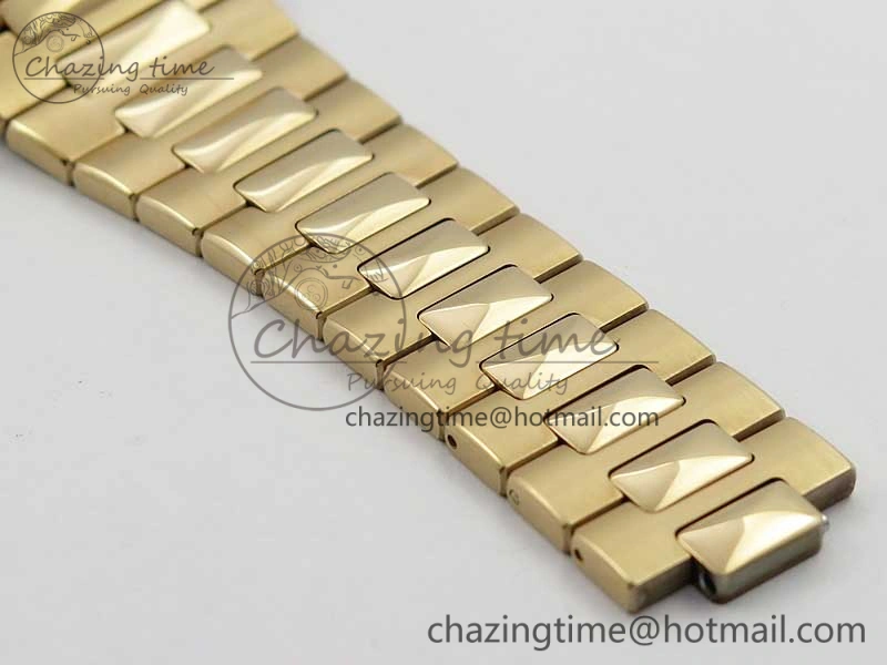 Nautilus 5711 1R PPF 1:1 Best Edition White Textured Dial on RG Bracelet 324CS (Free box)