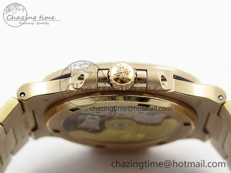 Nautilus 5711 1R PPF 1:1 Best Edition White Textured Dial on RG Bracelet 324CS (Free box)