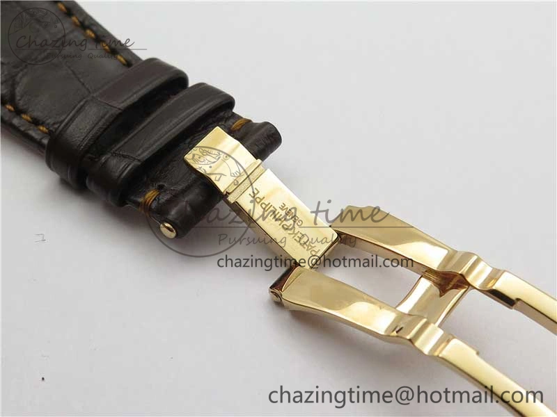 Nautilus 5711 1R RG 3KF 1:1 Best Edition Brown Textured Dial on Brown Leather Strap A324 Super Clone V2