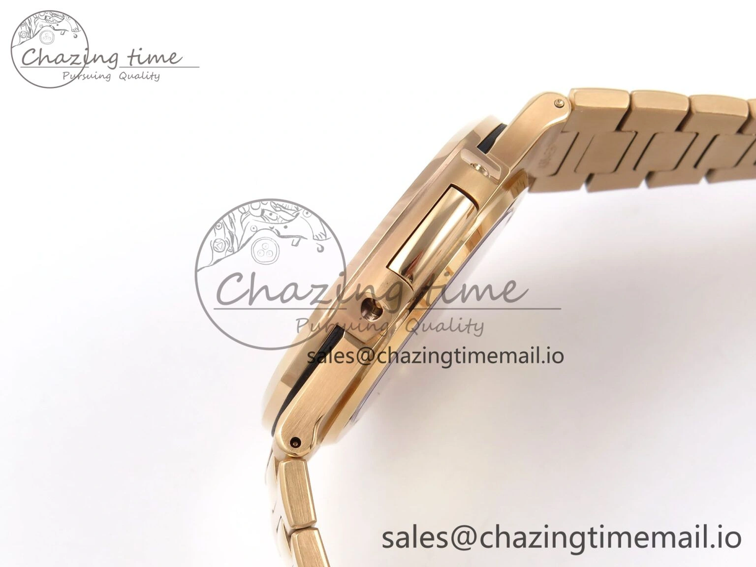 Nautilus 5711 1R RG 3KF 1:1 Best Edition Brown Textured Dial on RG Bracelet A324 Super Clone V2