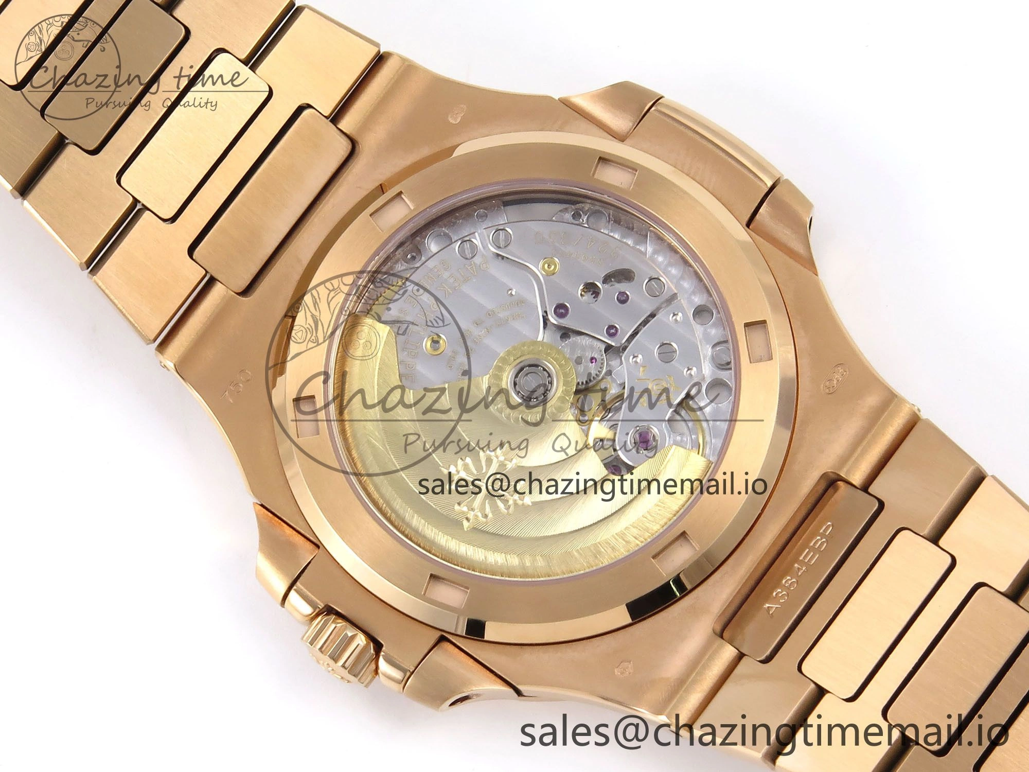 Nautilus 5711 1R RG 3KF 1:1 Best Edition Brown Textured Dial on RG Bracelet A324 Super Clone V2
