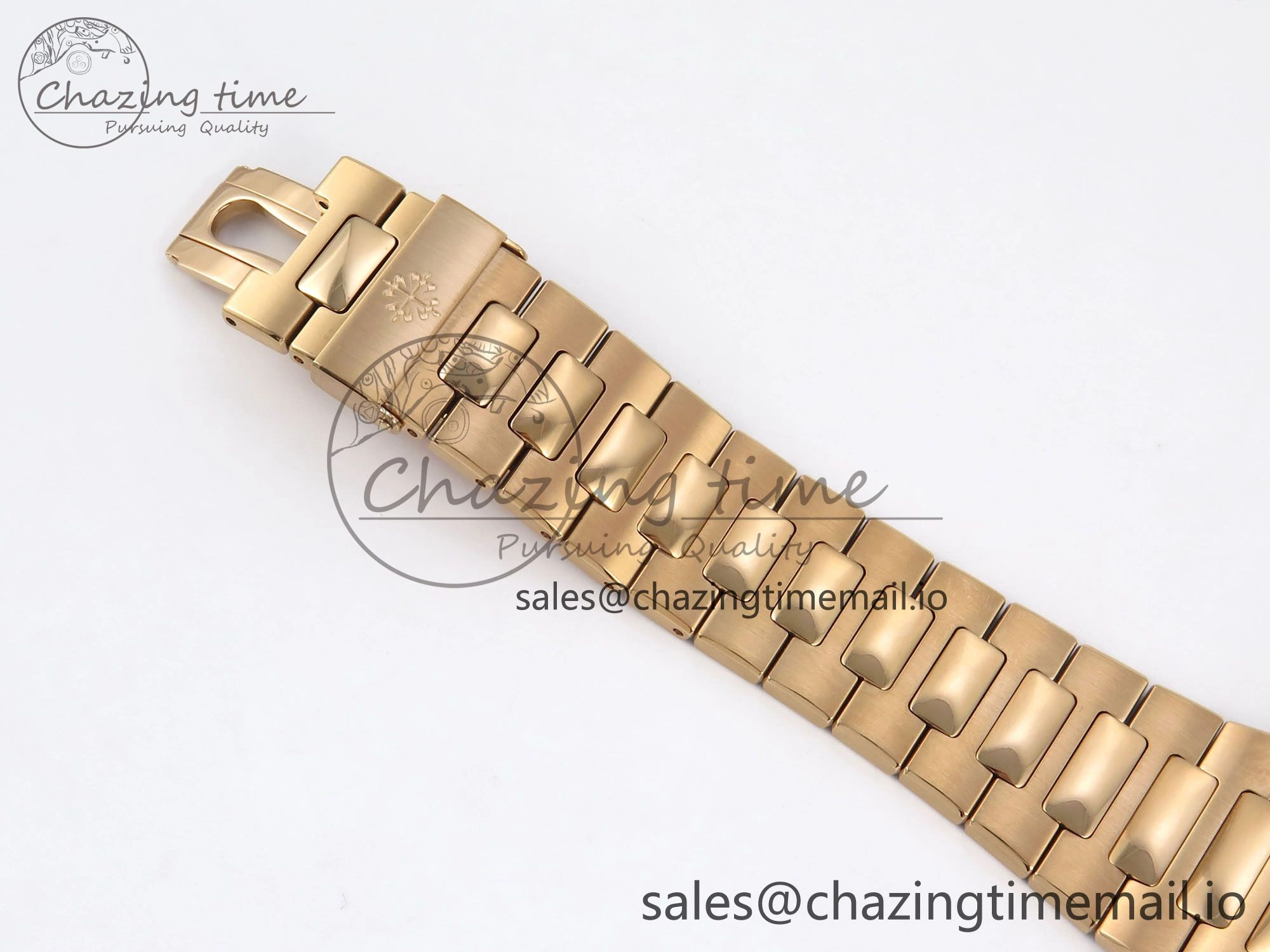 Nautilus 5711 1R RG 3KF 1:1 Best Edition Brown Textured Dial on RG Bracelet A324 Super Clone V2