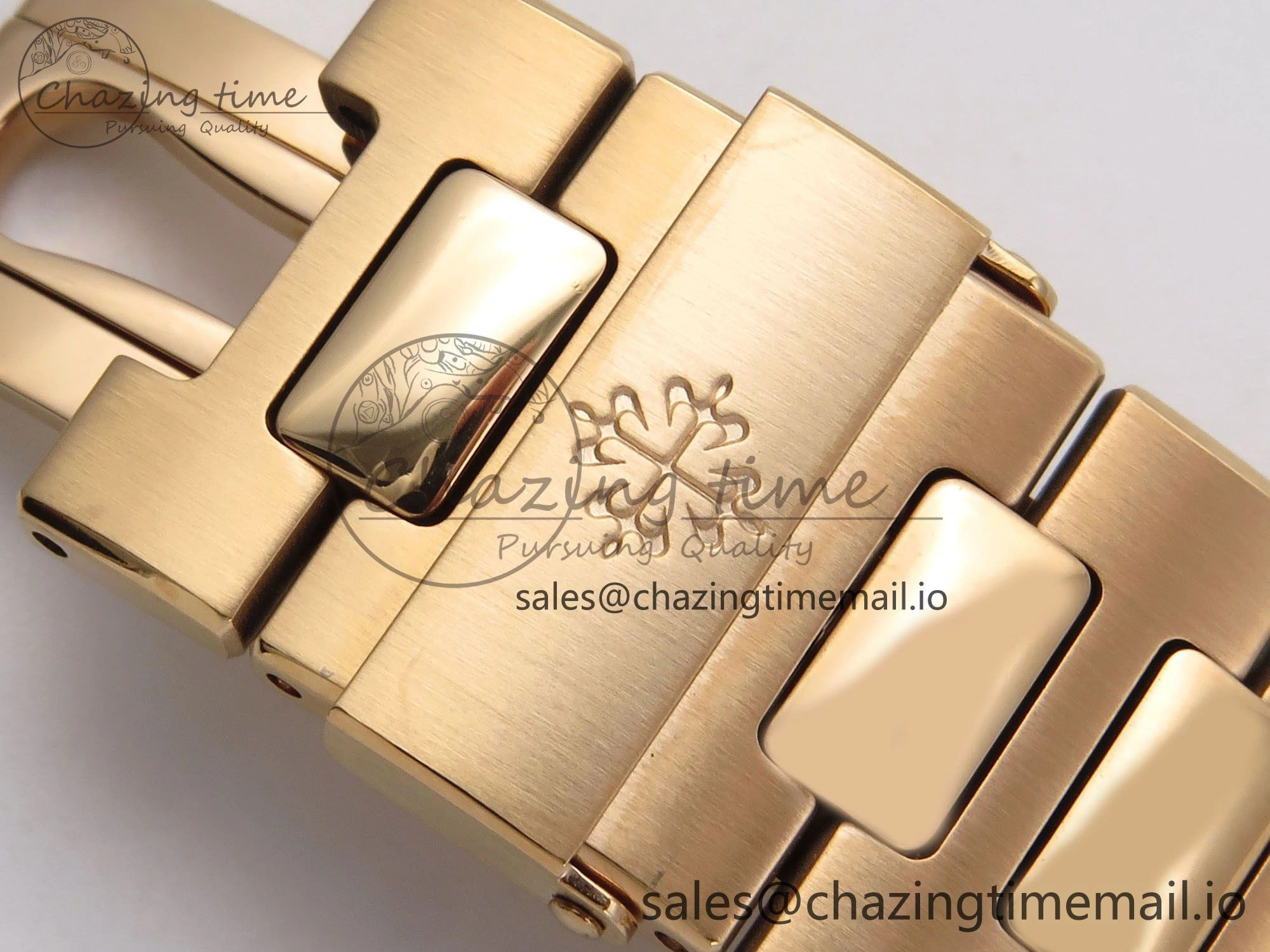 Nautilus 5711 1R RG 3KF 1:1 Best Edition Brown Textured Dial on RG Bracelet A324 Super Clone V2