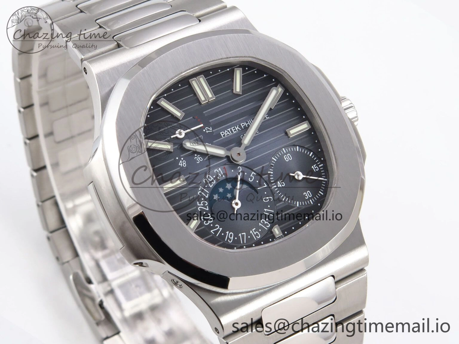 Nautilus 5712-1A 001 PPF 1:1 Best Edition Blue Dial on SS Bracelet PPF240 V3