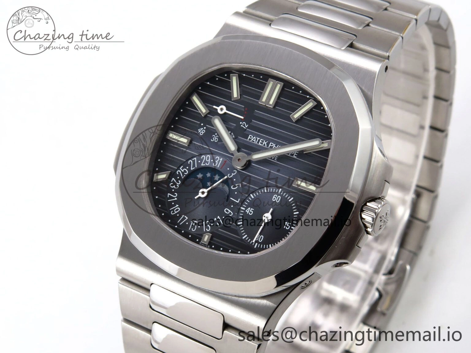 Nautilus 5712-1A 001 PPF 1:1 Best Edition Blue Dial on SS Bracelet PPF240 V3