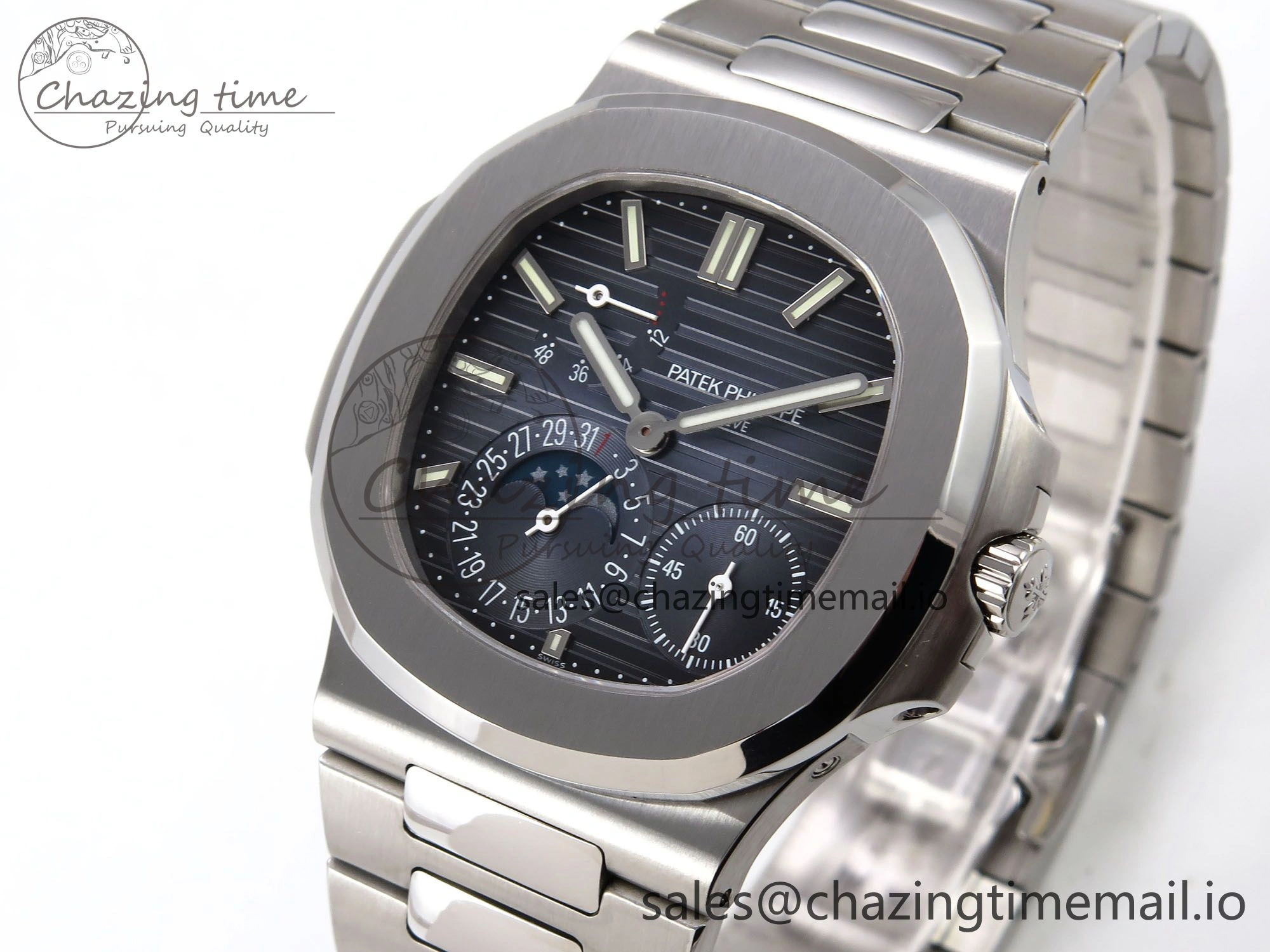 Nautilus 5712-1A 001 PPF 1:1 Best Edition Blue Dial on SS Bracelet PPF240 V3