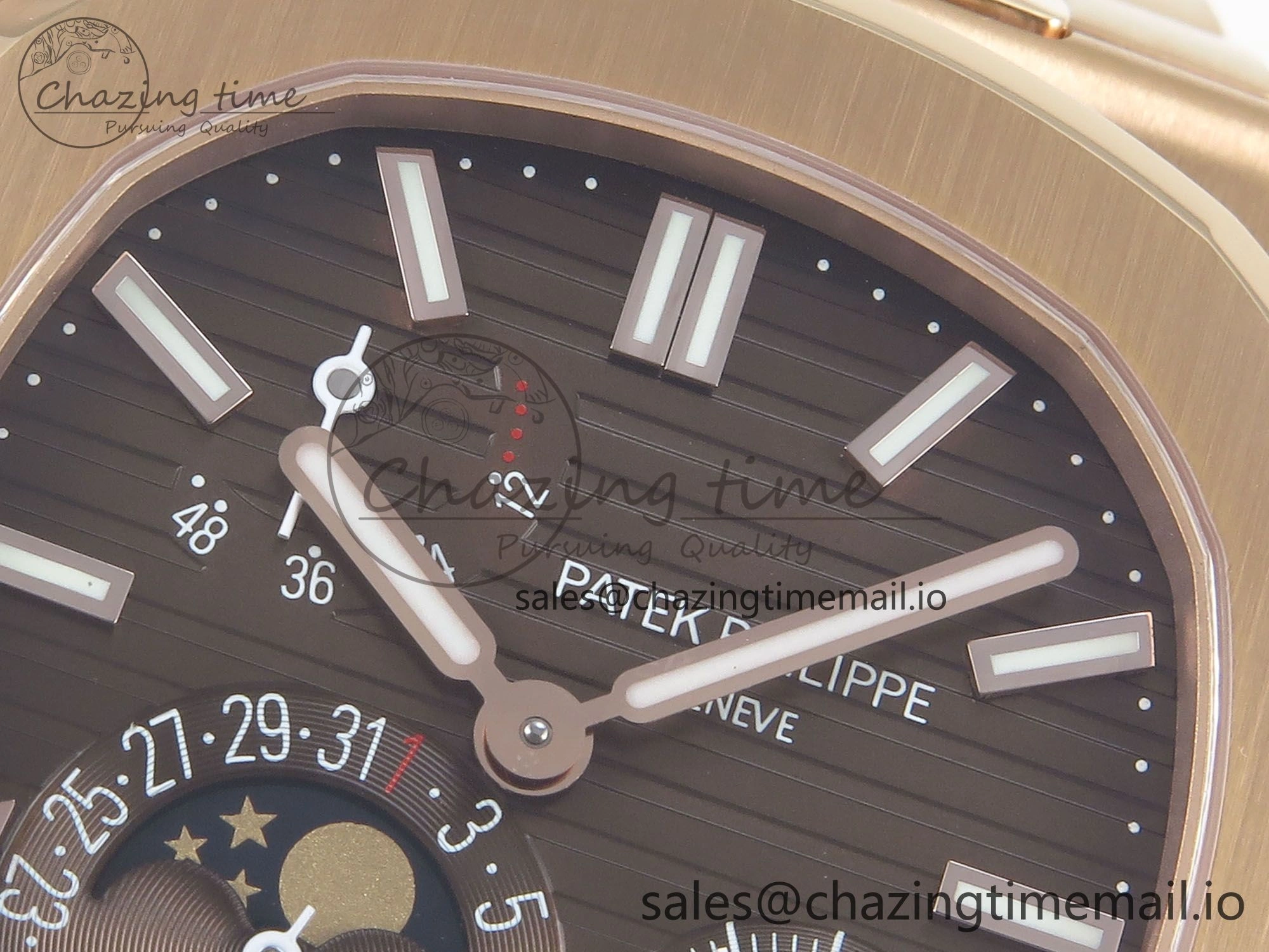 Nautilus 5712 RG OMEF 1:1 Best Edition Brown Dial on RG Bracelet A240 Super Clone