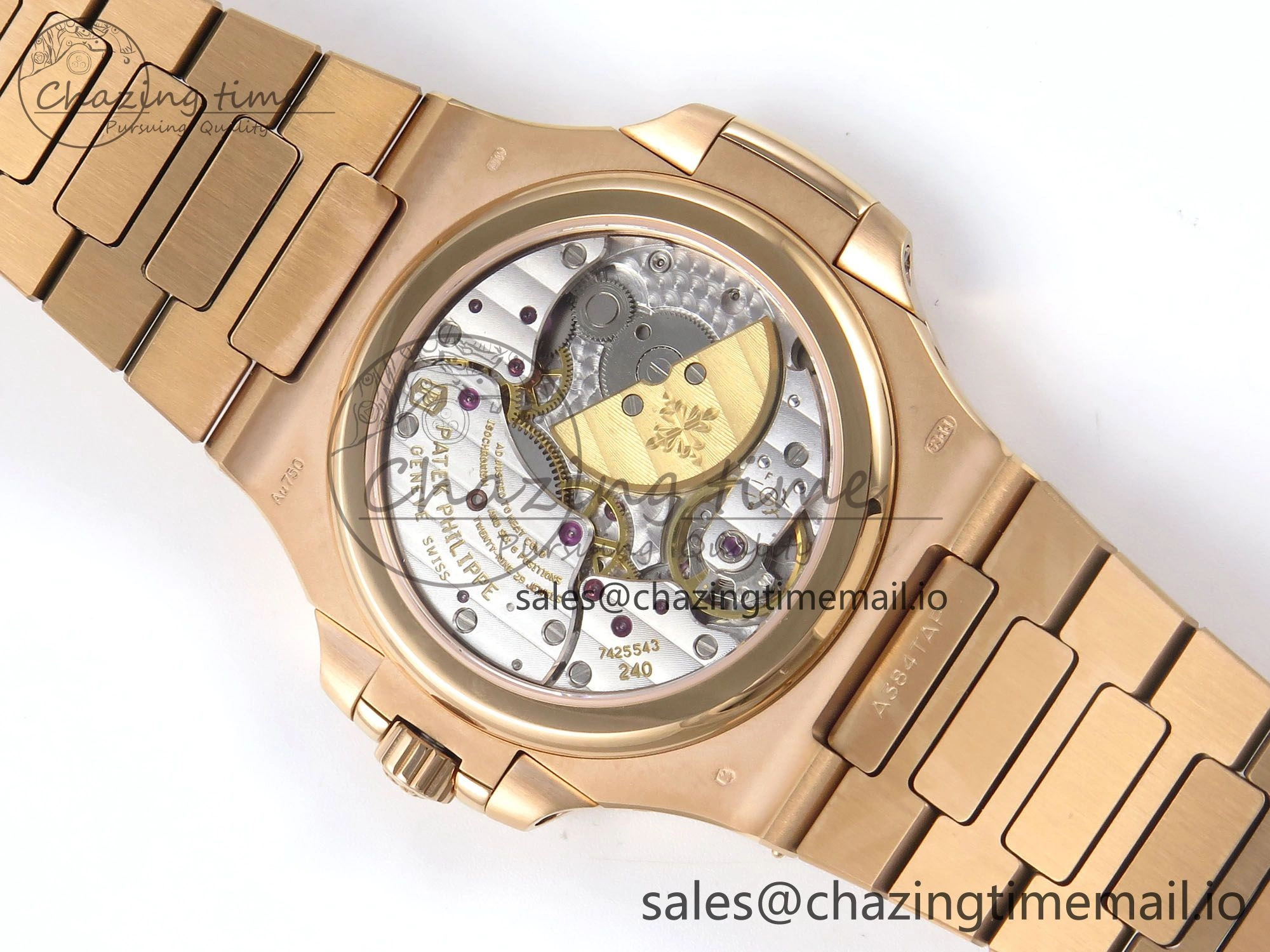 Nautilus 5712 RG OMEF 1:1 Best Edition Brown Dial on RG Bracelet A240 Super Clone