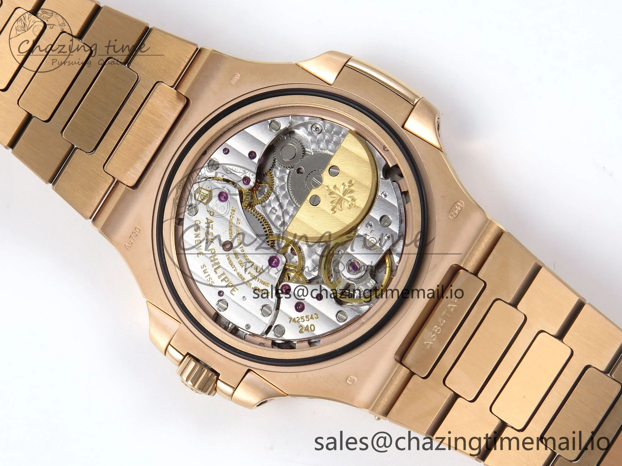 Nautilus 5712 RG OMEF 1:1 Best Edition Brown Dial on RG Bracelet A240 Super Clone