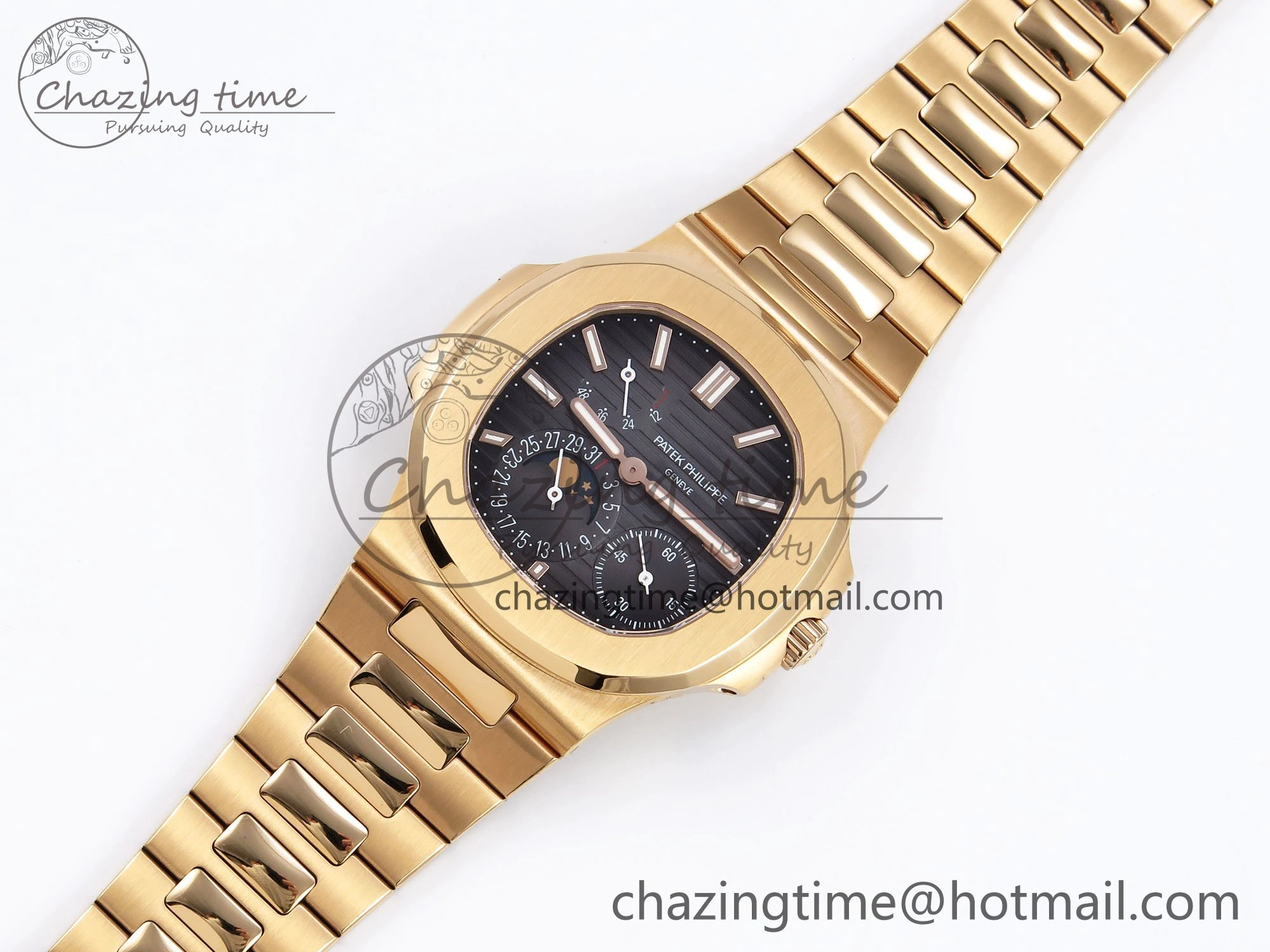 Nautilus 5712 RG PPF 1:1 Best Edition Brown Dial on RG Bracelet A240 Super Clone V2