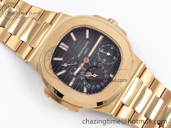 Nautilus 5712 RG PPF 1:1 Best Edition Brown Dial on RG Bracelet A240 Super Clone V2