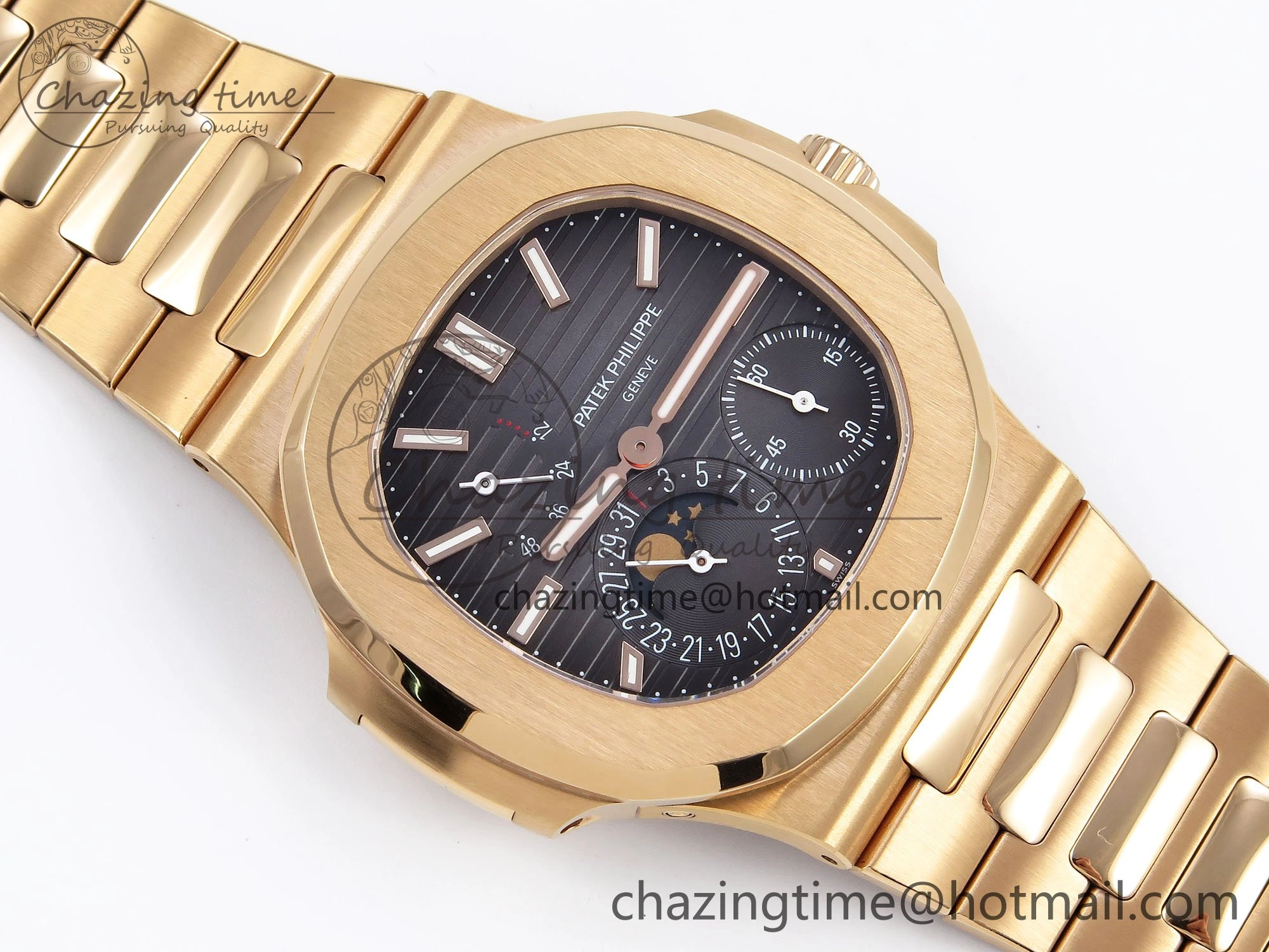 Nautilus 5712 RG PPF 1:1 Best Edition Brown Dial on RG Bracelet A240 Super Clone V2