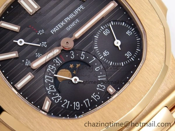 Nautilus 5712 RG PPF 1:1 Best Edition Brown Dial on RG Bracelet A240 Super Clone V2
