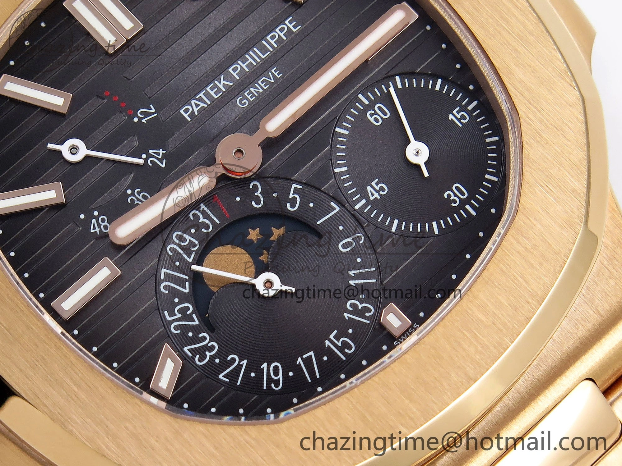 Nautilus 5712 RG PPF 1:1 Best Edition Brown Dial on RG Bracelet A240 Super Clone V2