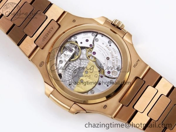 Nautilus 5712 RG PPF 1:1 Best Edition Brown Dial on RG Bracelet A240 Super Clone V2