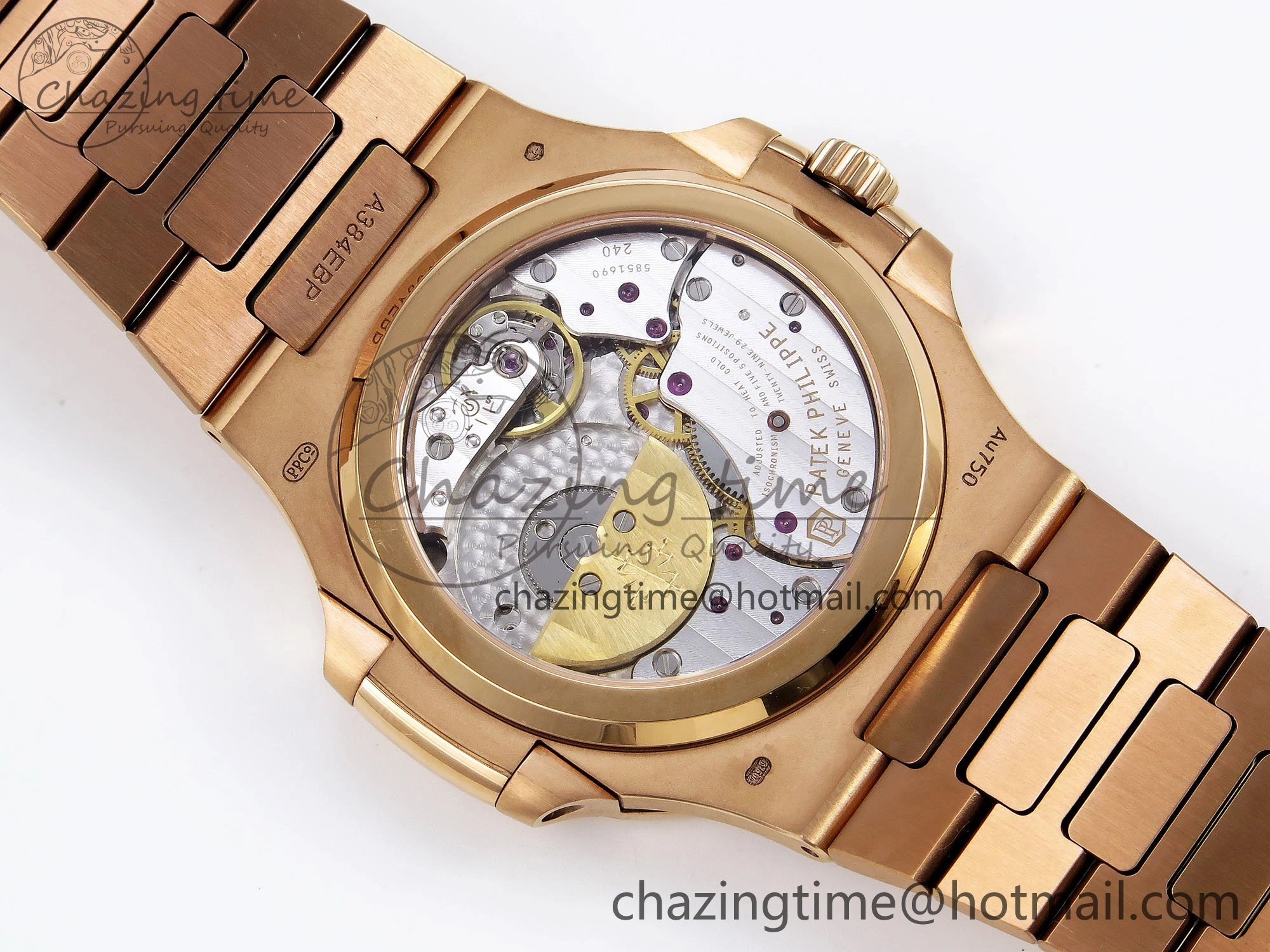 Nautilus 5712 RG PPF 1:1 Best Edition Brown Dial on RG Bracelet A240 Super Clone V2