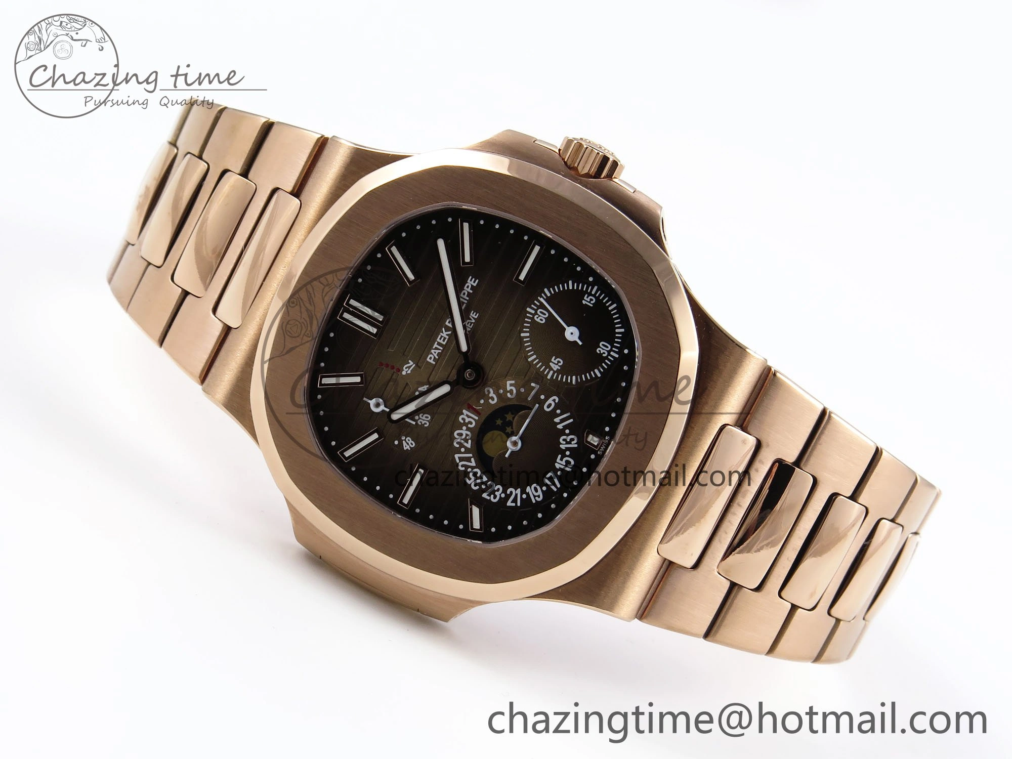 Nautilus 5712 RG PPF 1:1 Best Edition Brown Dial on RG Bracelet A240
