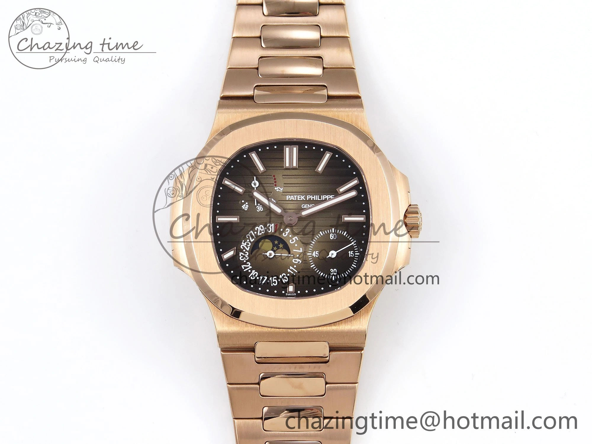 Nautilus 5712 RG PPF 1:1 Best Edition Brown Dial on RG Bracelet A240