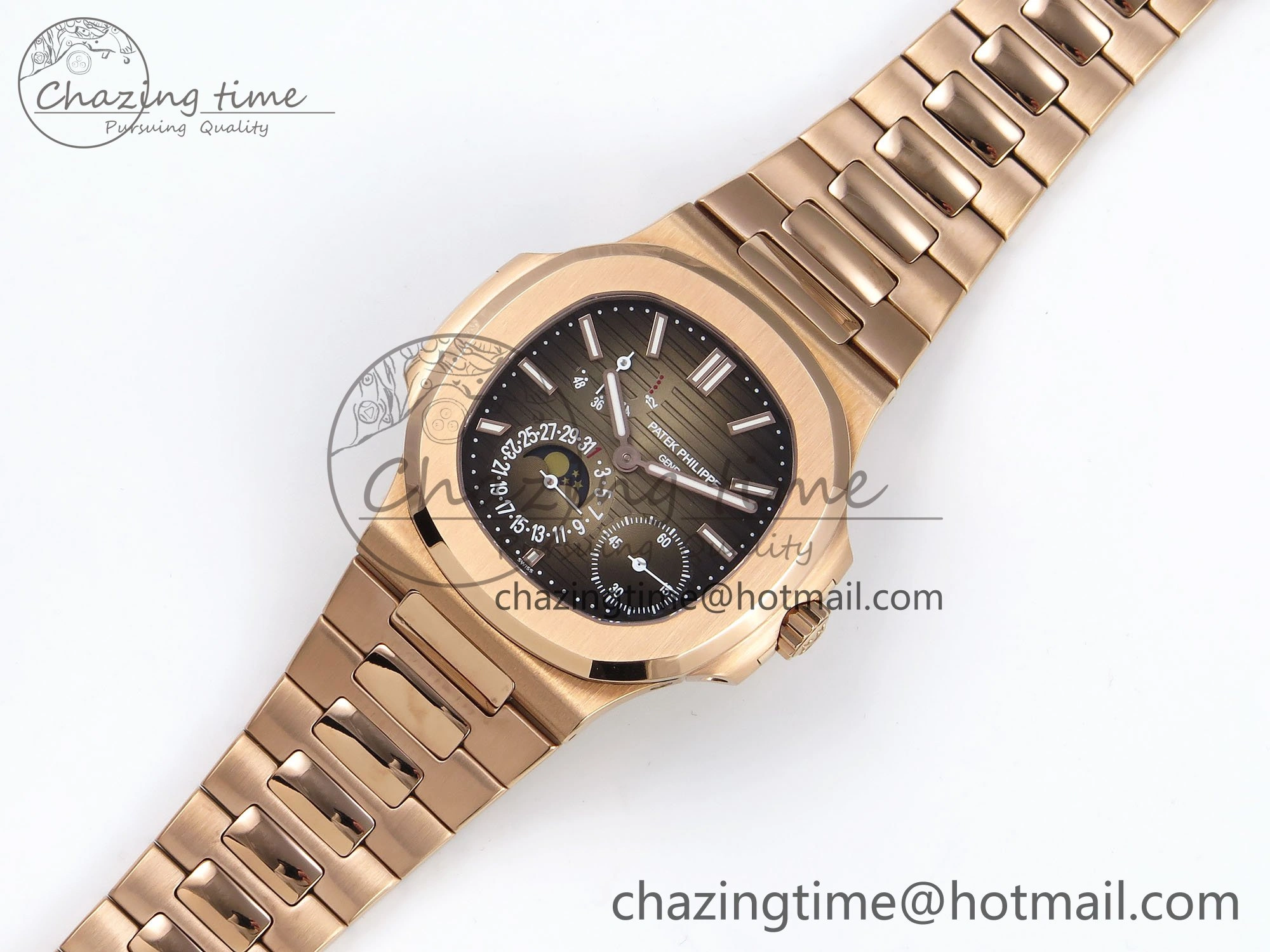 Nautilus 5712 RG PPF 1:1 Best Edition Brown Dial on RG Bracelet A240