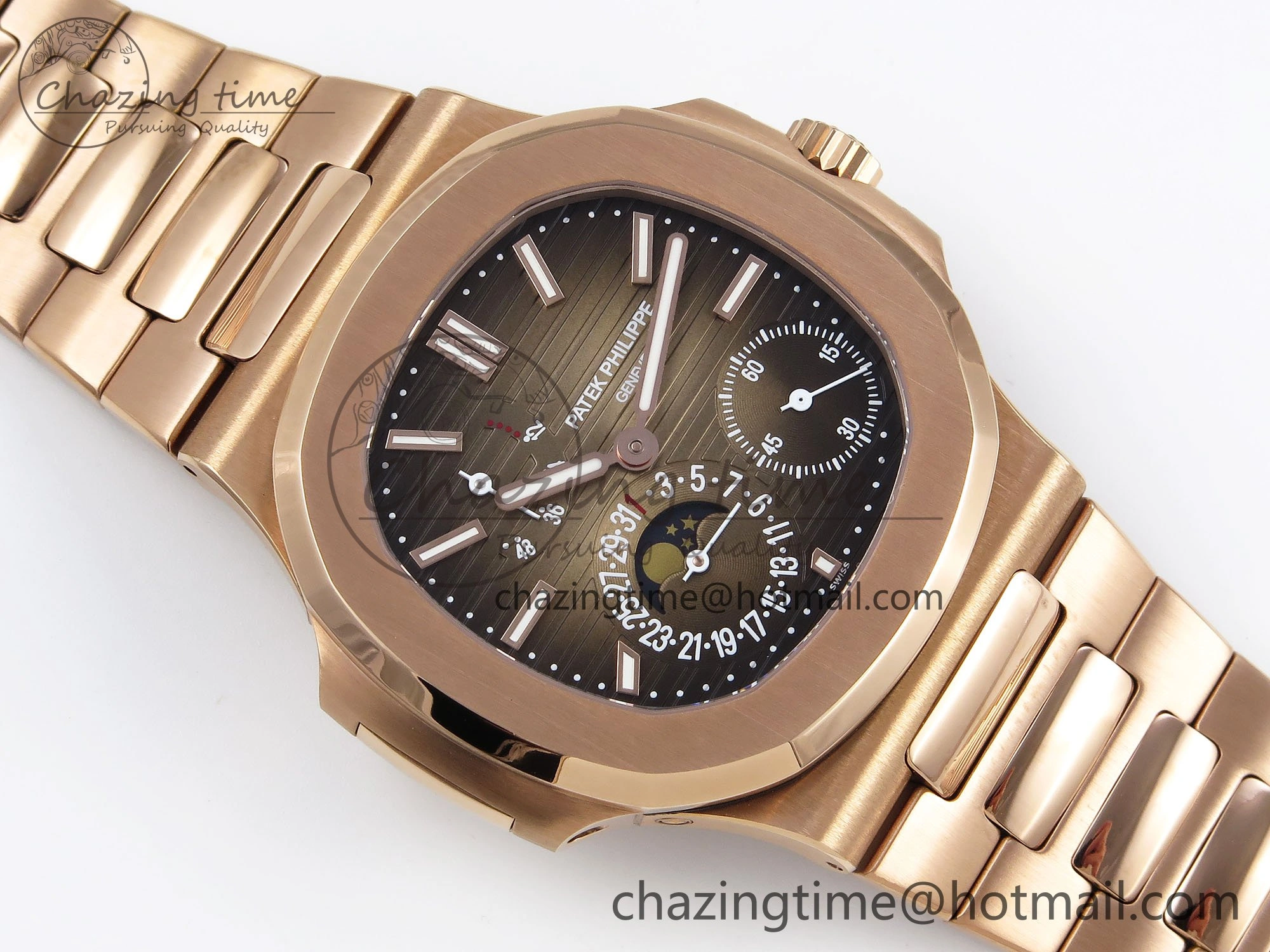 Nautilus 5712 RG PPF 1:1 Best Edition Brown Dial on RG Bracelet A240