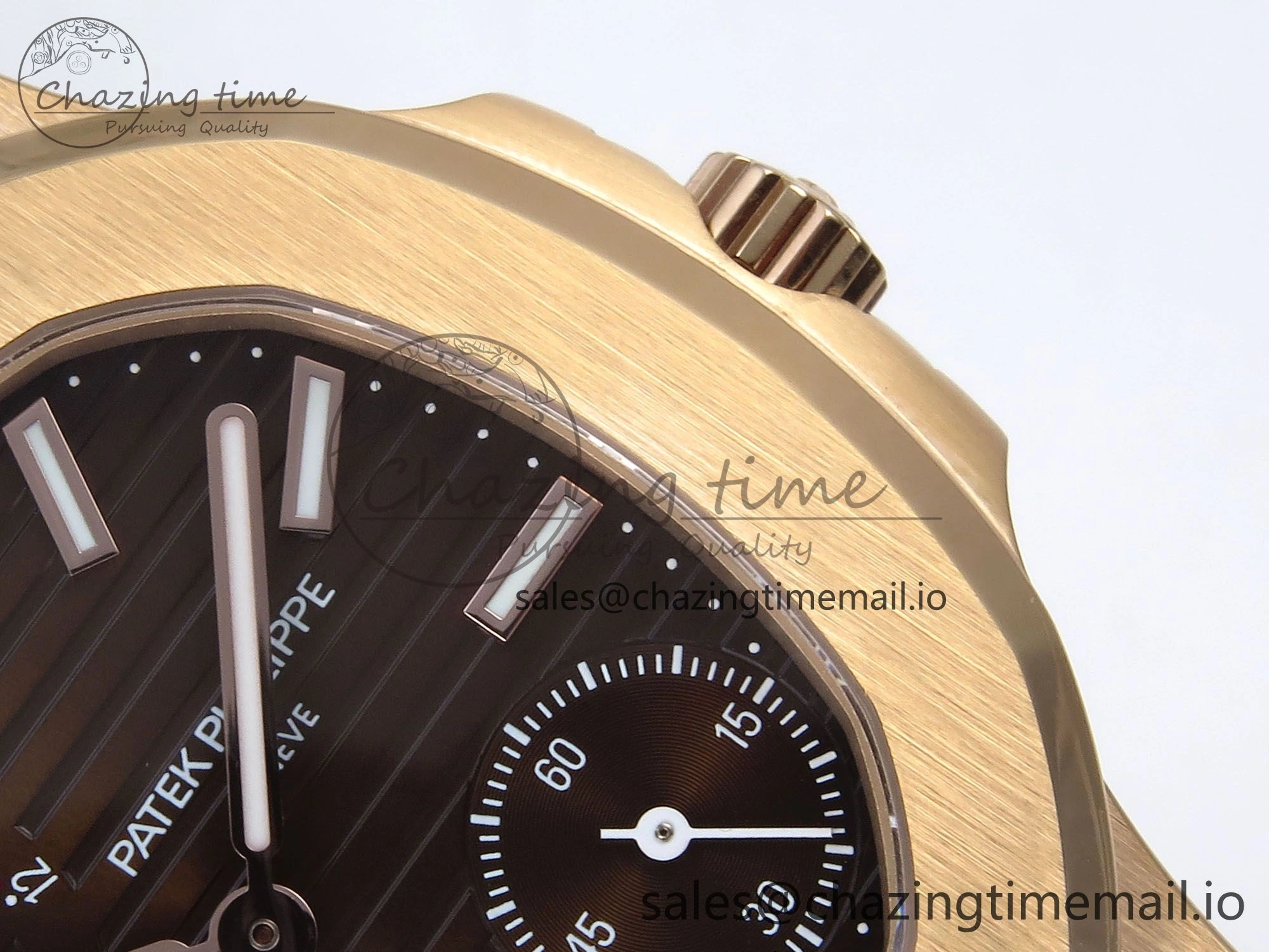 Nautilus 5712 RG PPF 1:1 Best Edition Brown Dial on RG Bracelet PPF240 Super Clone V4+