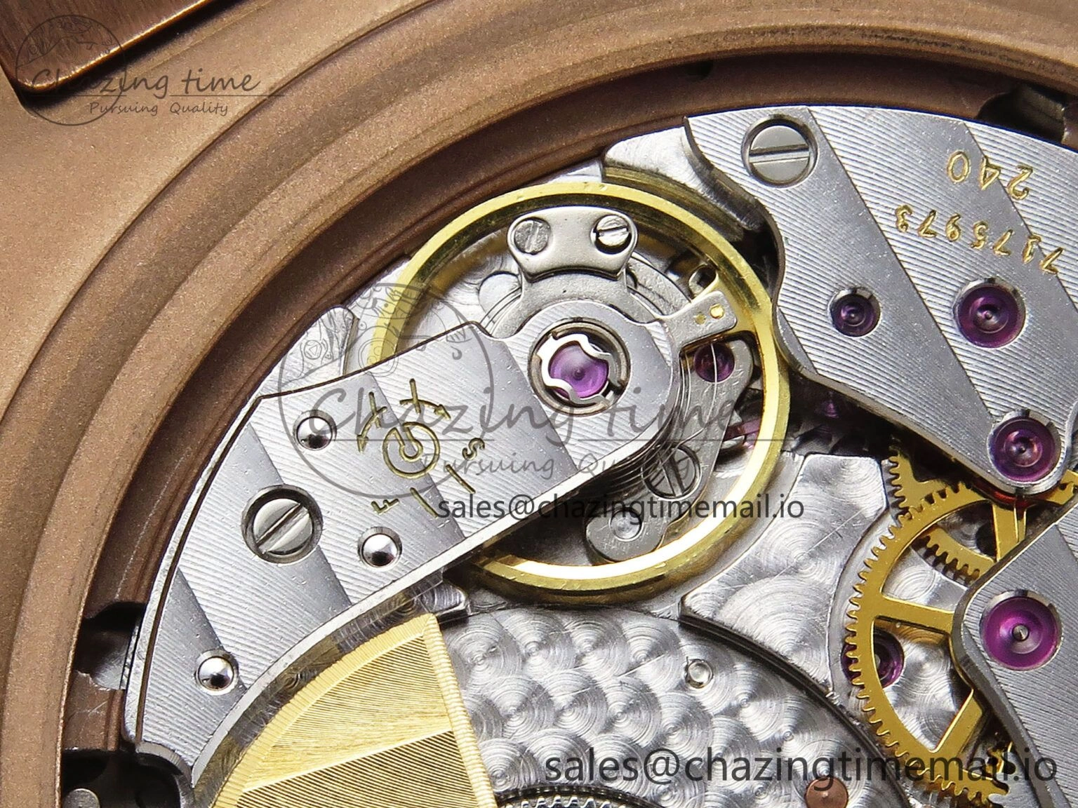 Nautilus 5712 RG PPF 1:1 Best Edition Brown Dial on RG Bracelet PPF240 Super Clone V4+
