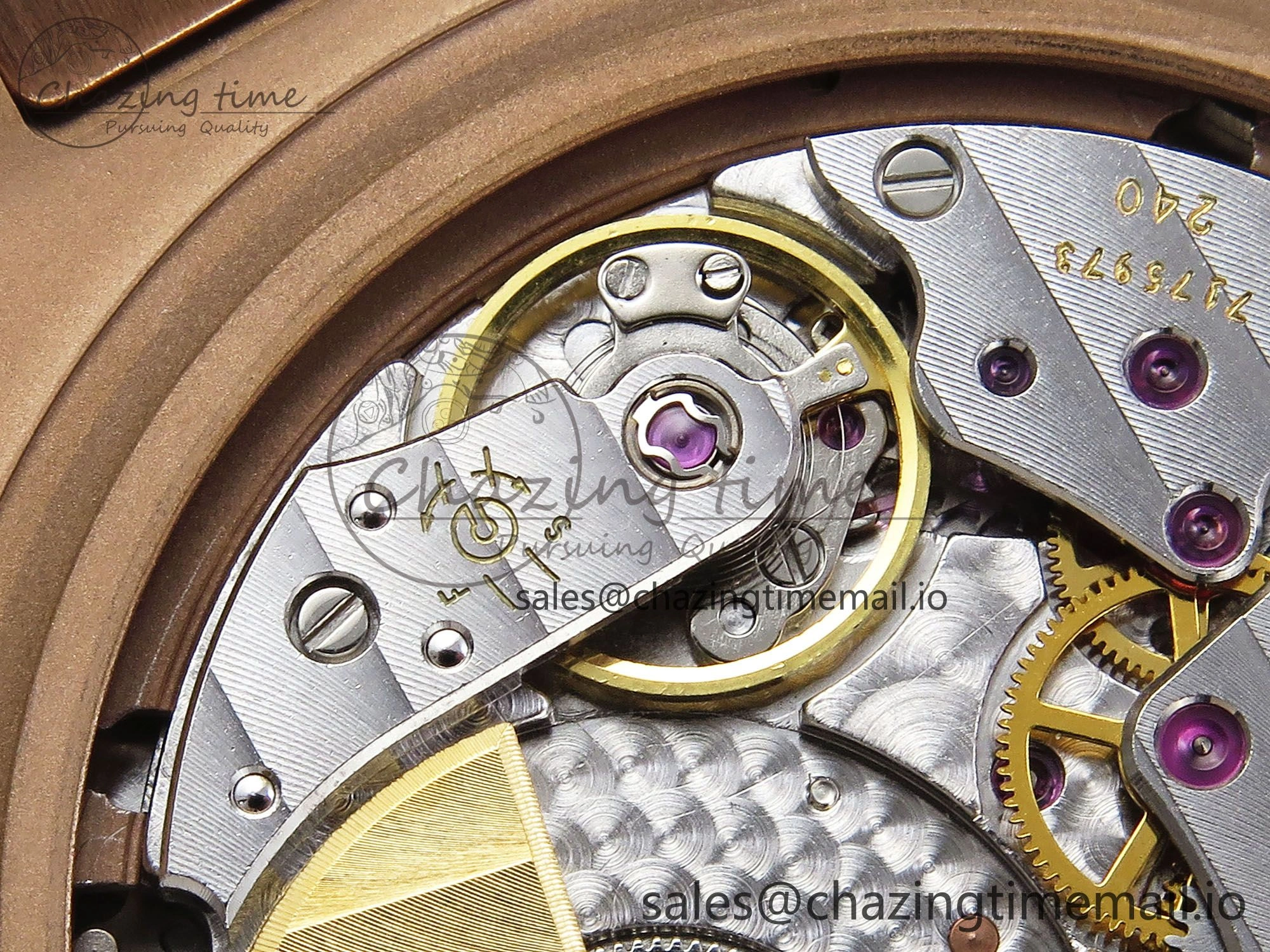 Nautilus 5712 RG PPF 1:1 Best Edition Brown Dial on RG Bracelet PPF240 Super Clone V4+