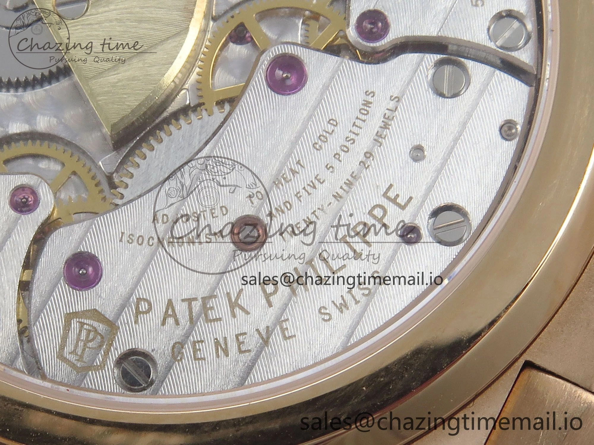 Nautilus 5712 RG PPF 1:1 Best Edition Gray Dial Diamonds Bezel on Brown Leather Strap A240 Super Clone V3