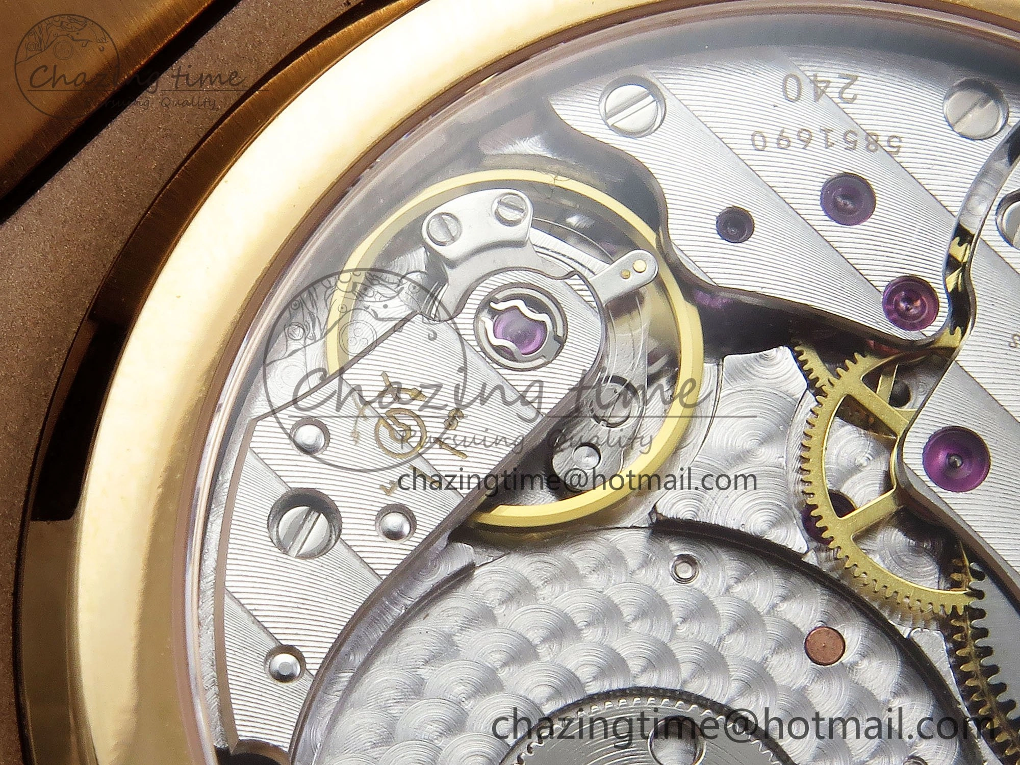 Nautilus 5712 RG PPF 1:1 Best Edition Gray Dial on Brown Leather Strap A240 Super Clone V2