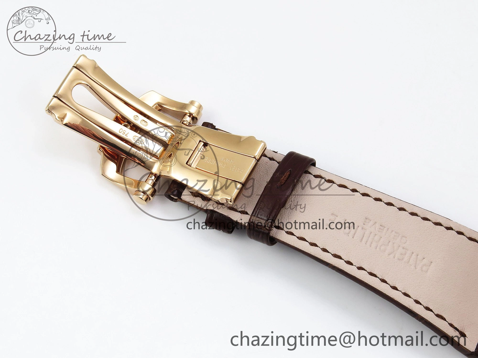 Nautilus 5712 RG PPF 1:1 Best Edition Gray Dial on Brown Leather Strap A240 Super Clone V2