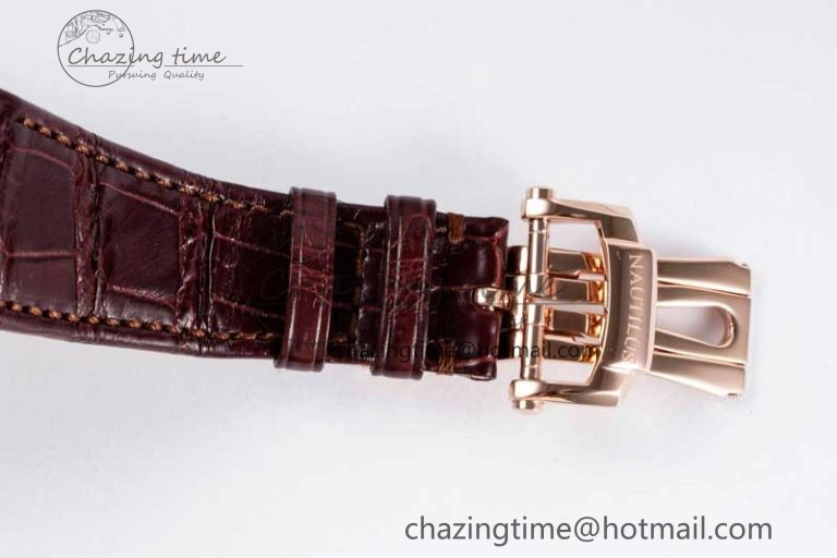 Nautilus 5712 RG PPF 1:1 Best Edition Gray Dial on Brown Leather Strap A240