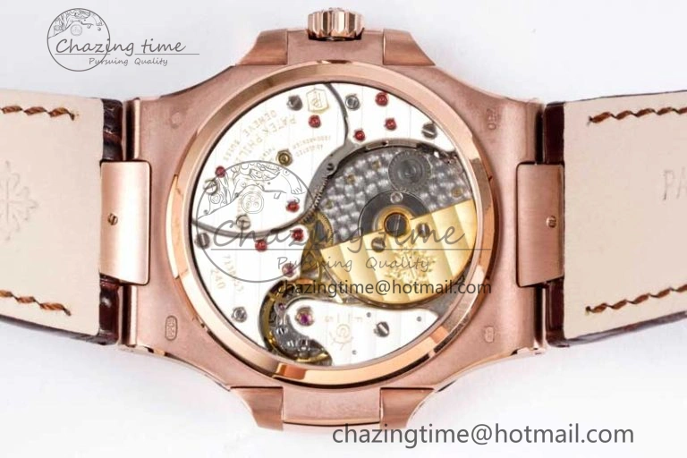 Nautilus 5712 RG PPF 1:1 Best Edition Gray Dial on Brown Leather Strap A240