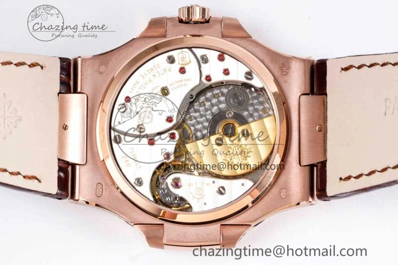 Nautilus 5712 RG PPF 1:1 Best Edition Gray Dial on Brown Leather Strap A240
