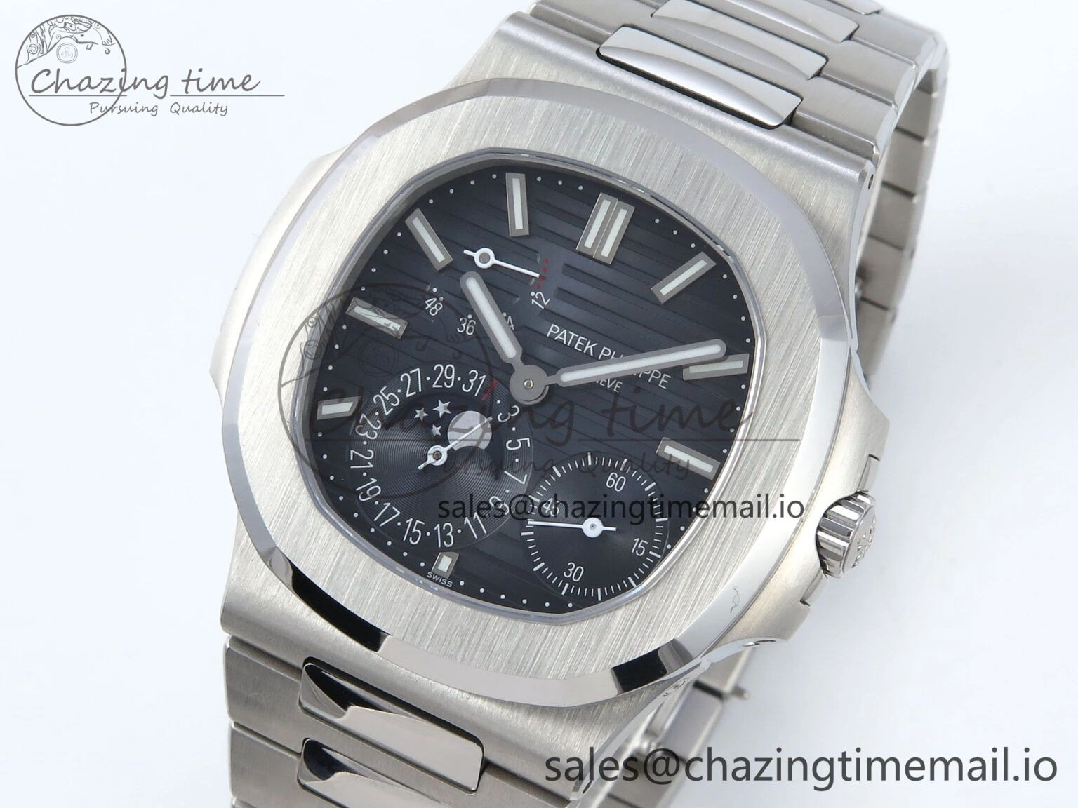 Nautilus 5712 SS OMEF 1:1 Best Edition Blue Dial on SS Bracelet A240 Super Clone