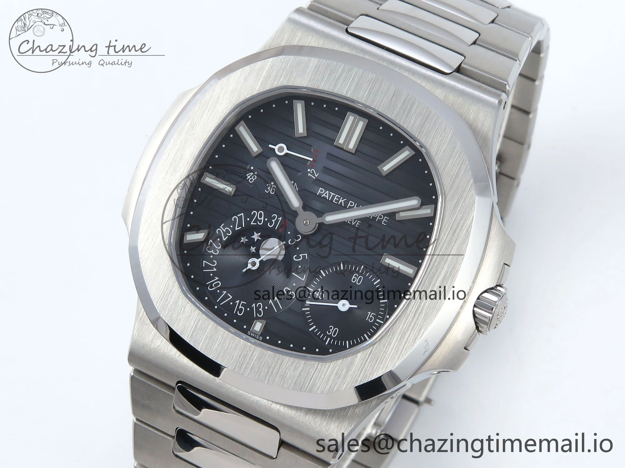 Nautilus 5712 SS OMEF 1:1 Best Edition Blue Dial on SS Bracelet A240 Super Clone